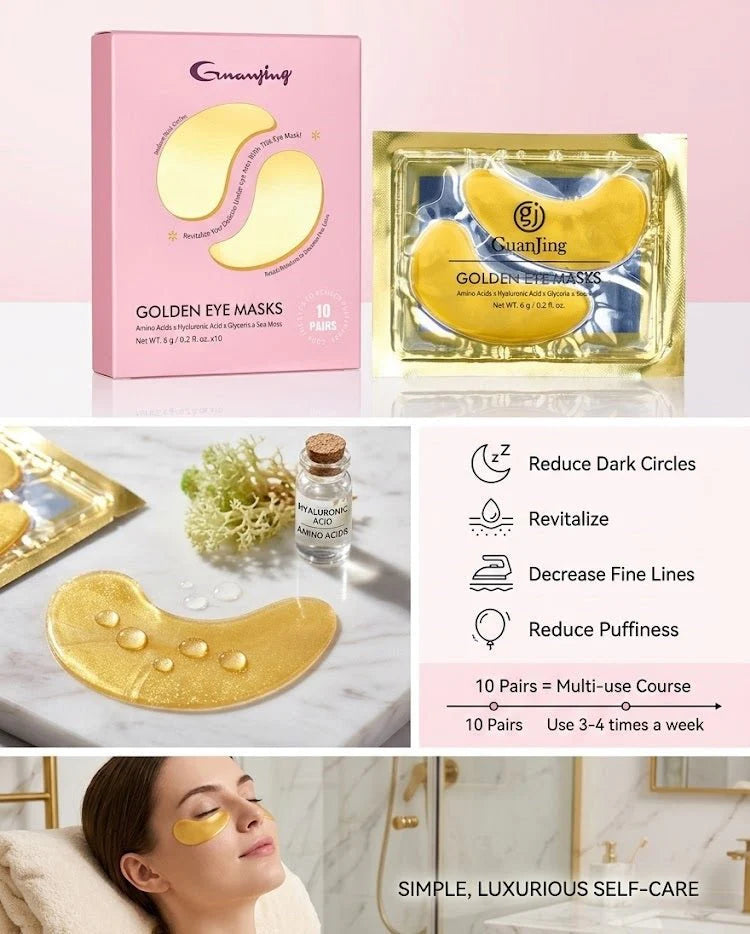 Guanjing 24K Gold Collagen Eye Masks (60 Pcs) | Buy Online UAE
